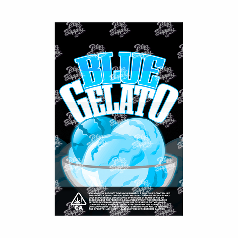 BLUE GELATO MYLAR BAG DESIGN [DIGITAL DOWNLOAD] - plugsupplyco