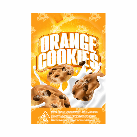 ORANGE COOKIES MYLAR BAG DESIGN [DIGITAL DOWNLOAD] - plugsupplyco