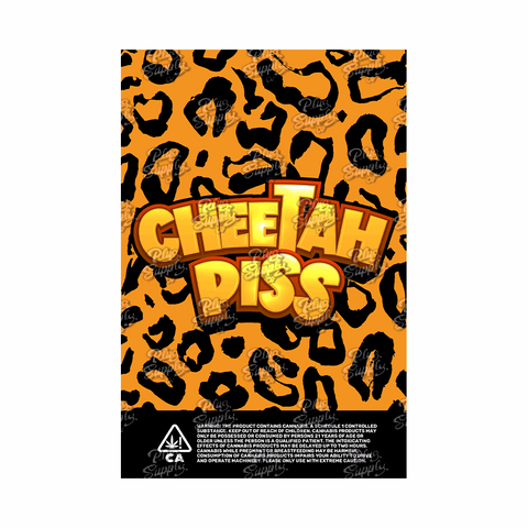 CHEETAH PISS MYLAR BAG DESIGN [DIGITAL DOWNLOAD] - plugsupplyco