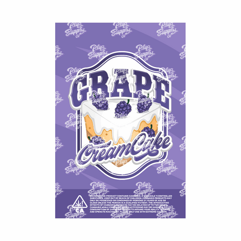 GRAPE CREAM CAKE MYLAR BAG DESIGN [DIGITAL DOWNLOAD]