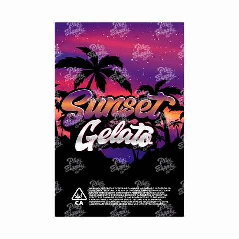 SUNSET GELATO MYLAR BAG DESIGN [DIGITAL DOWNLOAD] - plugsupplyco