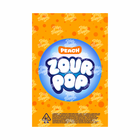 PEACH ZOUR POP MYLAR BAG DESIGN [DIGITAL DOWNLOAD] - plugsupplyco